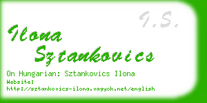 ilona sztankovics business card